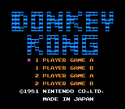 Donkey Kong Title Screen
